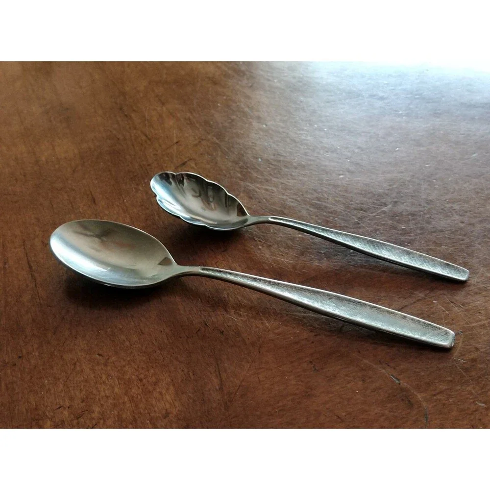 IS Rogers Cutlery International Silver Creation Stainles Sugar Spoon Oval Dinner